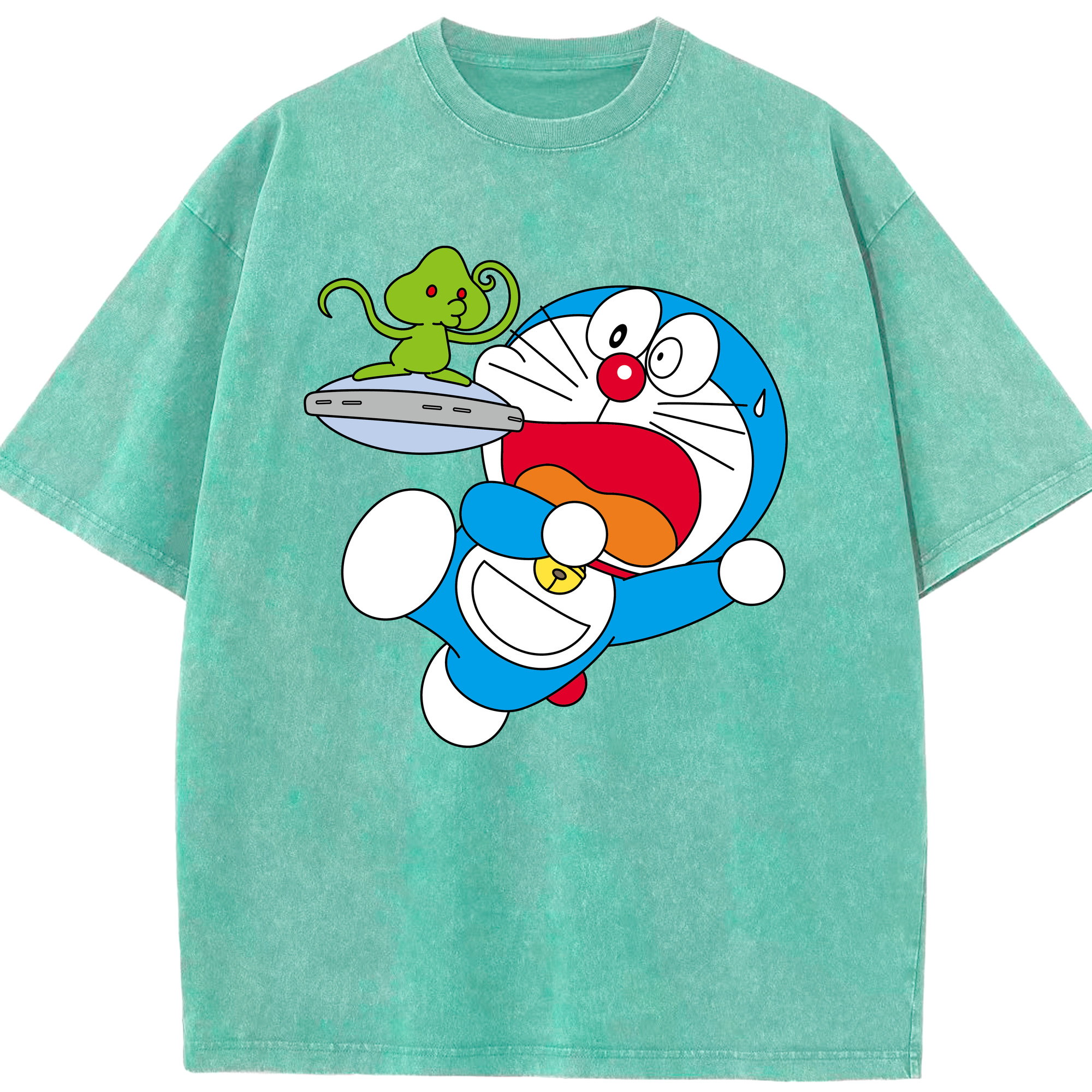 （画像用） ドラえもん Doraemon 綿100% ヴィンテージ風 半袖Tシャツ（フロントプリント）